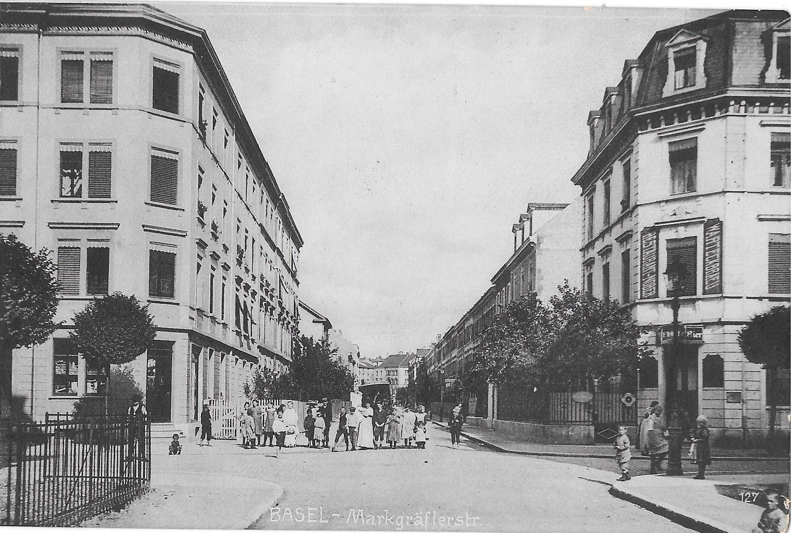 Cartoline postali: Basel Markgräflerstrasse sehr belebt – Usato da Olten venduto da clotaldi