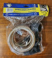 Spiralkabelschloss Fahrradschloss Tusker Tools mit Halterung