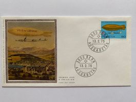 FDC Sondermarke Luft- und Raumfahrt 1975 ET (Seidenbild?)