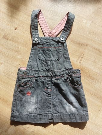 Vertbaudet Jeans Latzkleid, Gr. 94