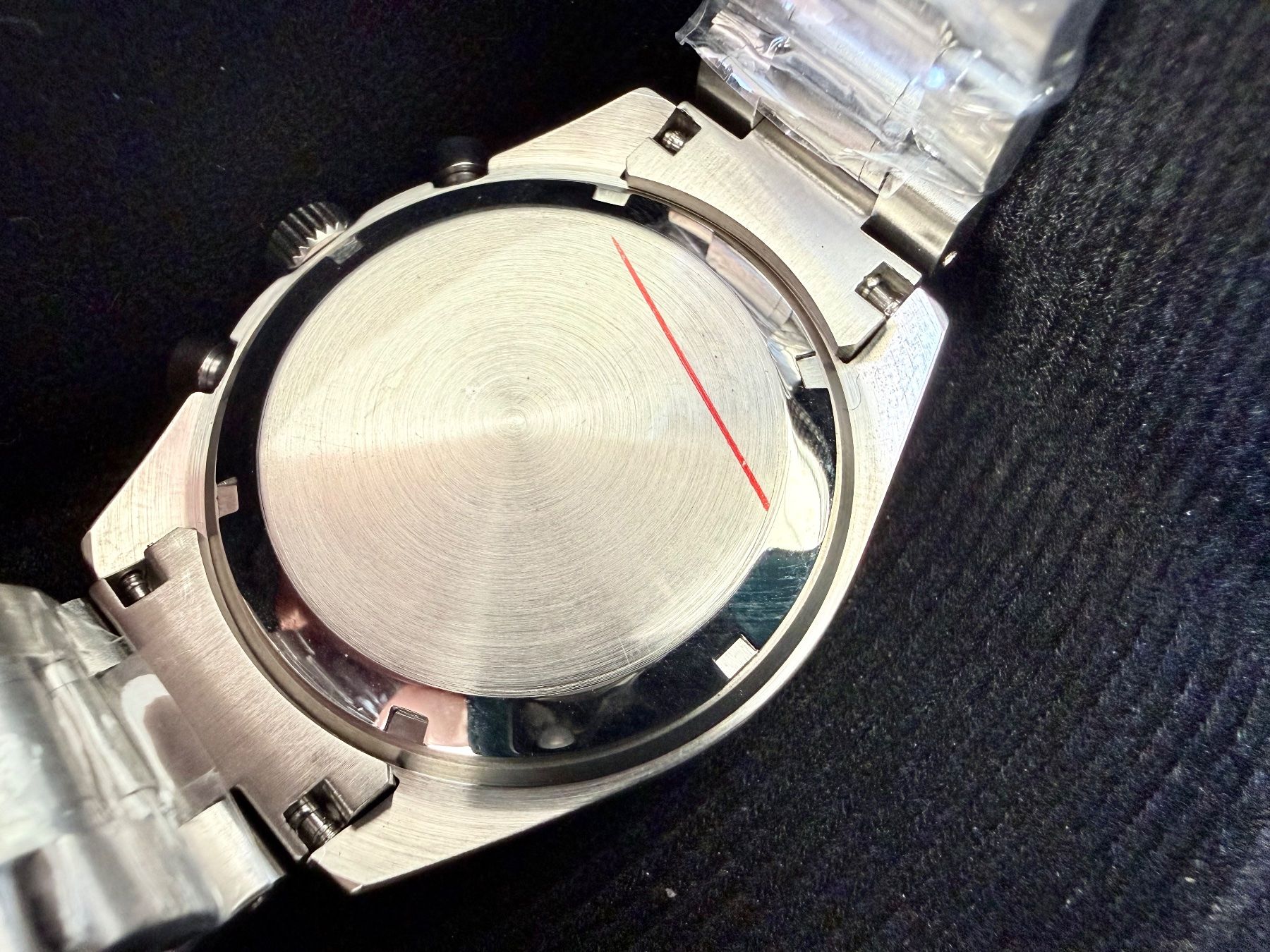 Swatch Orologi: Unique customised Moonswatch, Stainless steel, Blue bezel, – Nuovo (secondo la descrizione) da Le Mont-sur-Lausanne venduto da LycaGallery 3