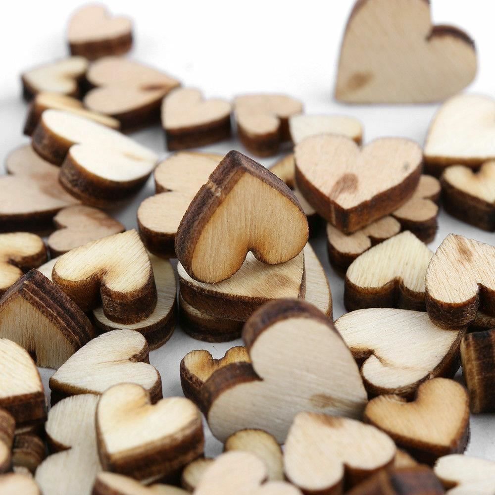 Articoli in legno: 100 x Herz aus rustikalem Holz – Nuovo e nell'imballaggio originale da Gurmels venduto da Swisspod