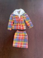 Vintage Puppenkleider Set, kariert, fröhliche Farben!