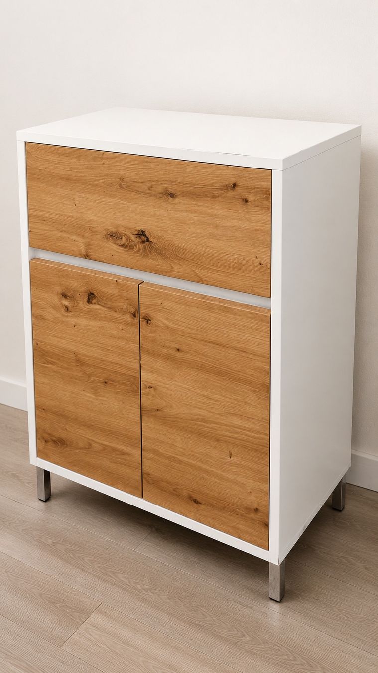 Micasa Badezimmermöbel: Badezimmermöbel-Set 3-teilig – Weiss/Eichenoptik – Gebraucht aus Winterthur von Denzi 1