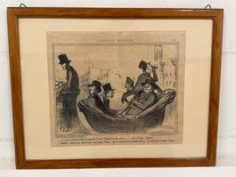 originale satirische Lithographie von Honoré Daumier, 1855