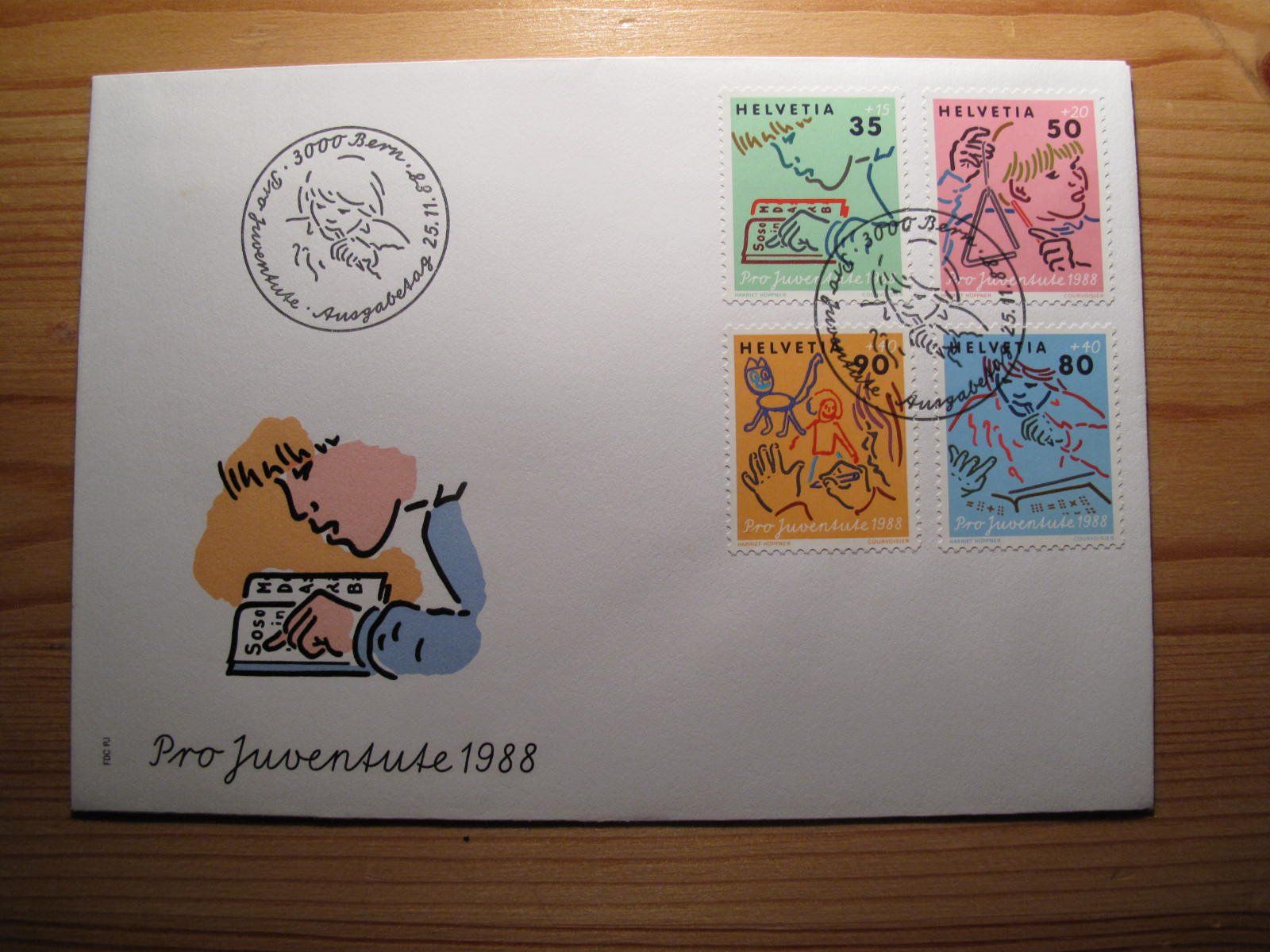 Tutti i francobolli: Pro Juventute 1988 FDC – Usato da Wil SG venduto da fva01