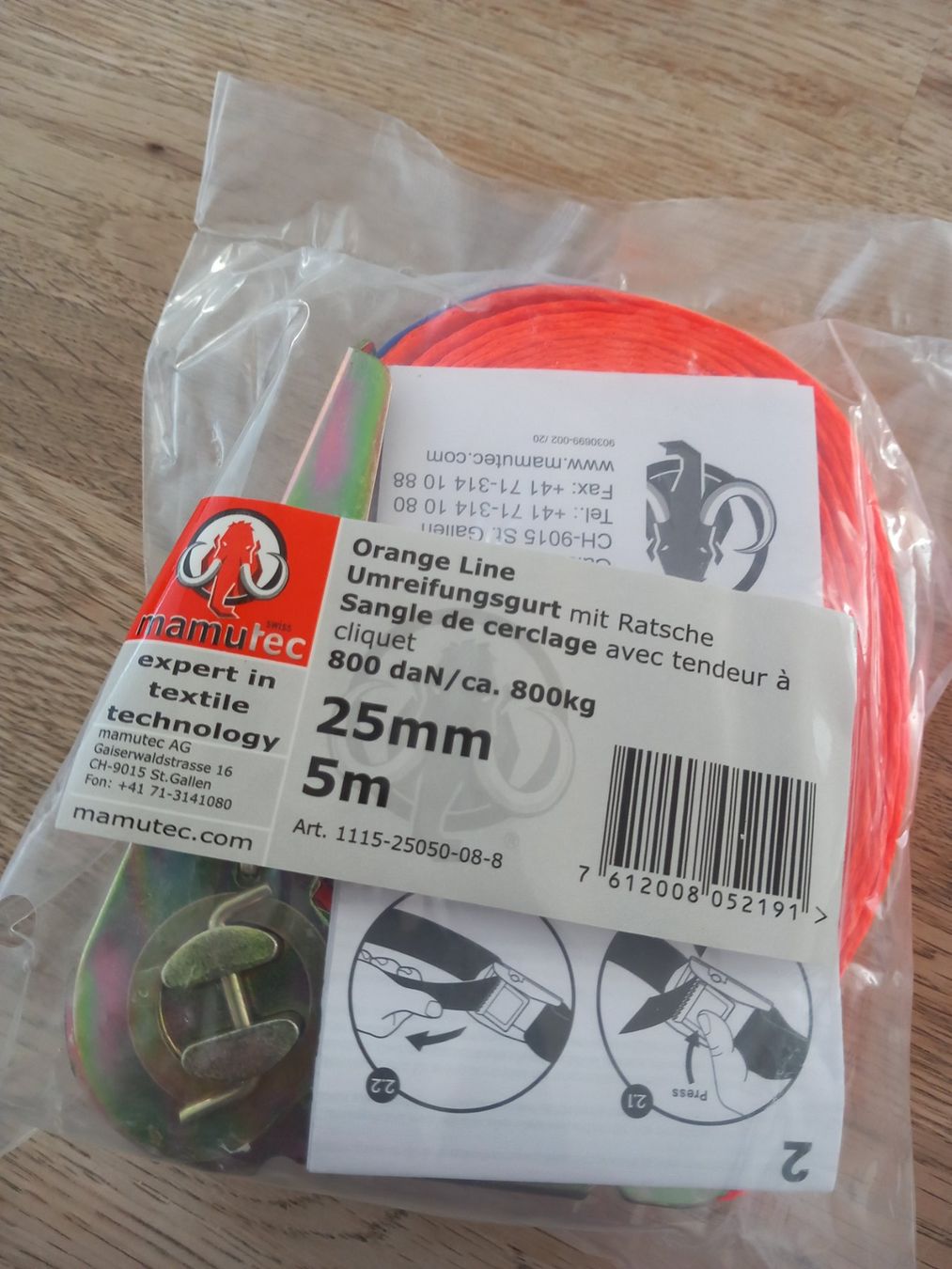 Tutti gli attrezzi: Oranger Spanngurt mit Ratsche,.mamutec 5m – Nuovo e nell'imballaggio originale da Thun venduto da Beas-Allerlei 1