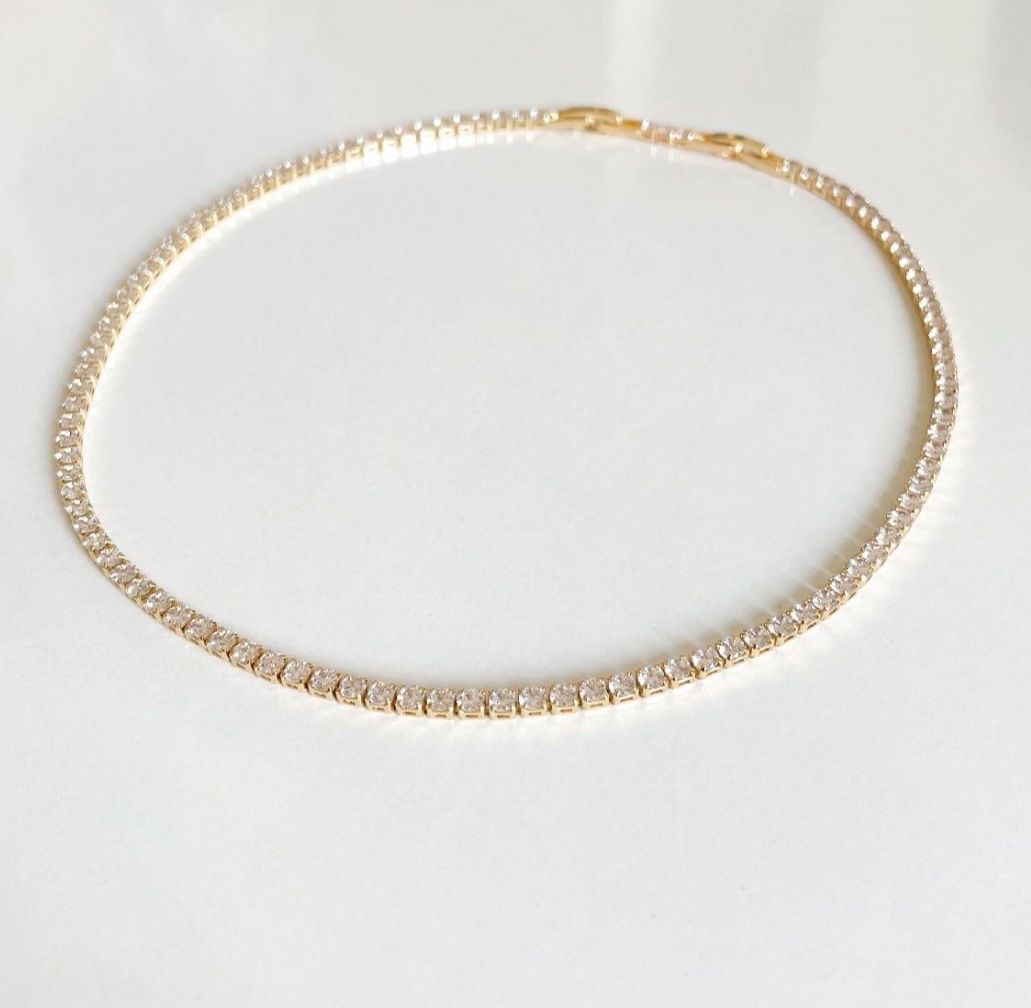 Catenine: Tennis Necklace gold – Nuovo e nell'imballaggio originale da Zürich venduto da MML 1