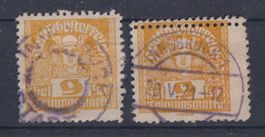 Österreich 1920: Zeitungsmarke 9 H. - Verzähnung !!