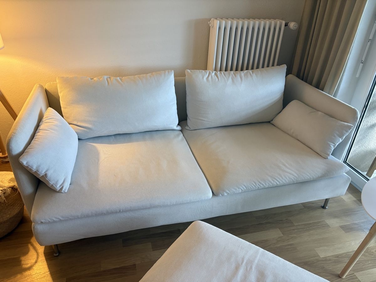 Sofas: Sofa Söderhamn mit Hocker beige – D'occasion à Zofingen par sel_55fl 3