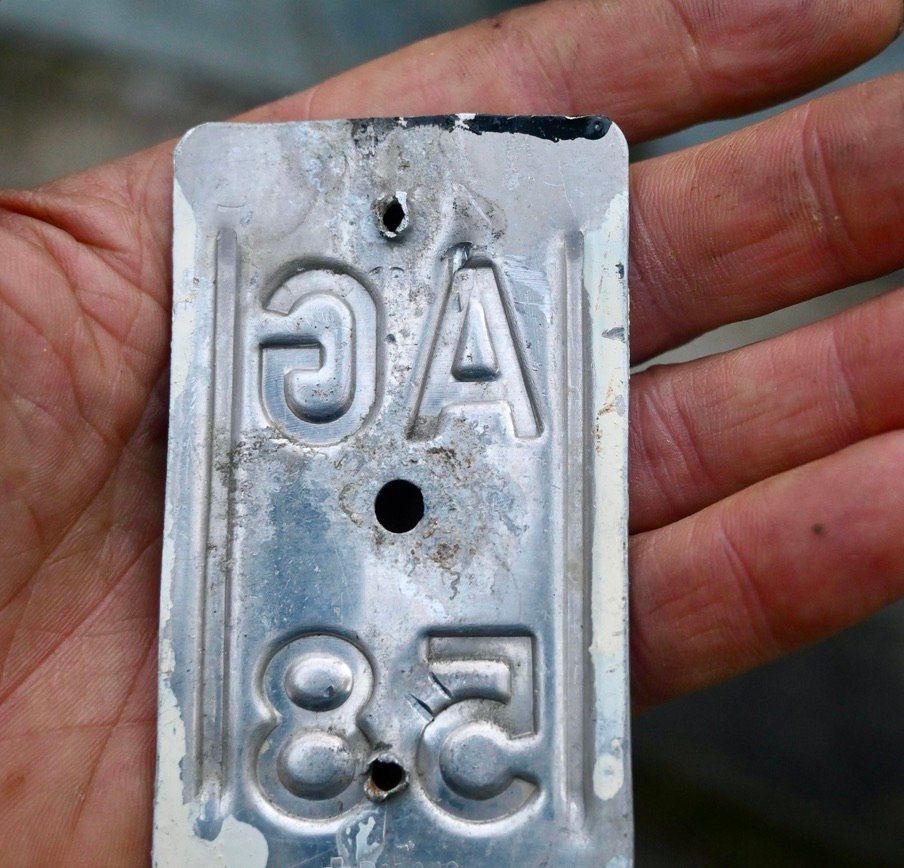 Insegne: Velonummer AG 58 von 1958 - Aargau – Usato da Pfaffhausen venduto da mono_rec 3