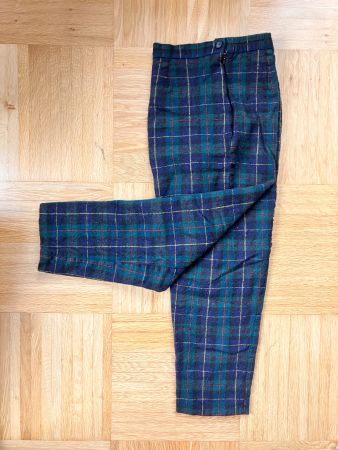 Wollhose Artigiano, S, Grün-Blau-Rot-Gelb, kariert