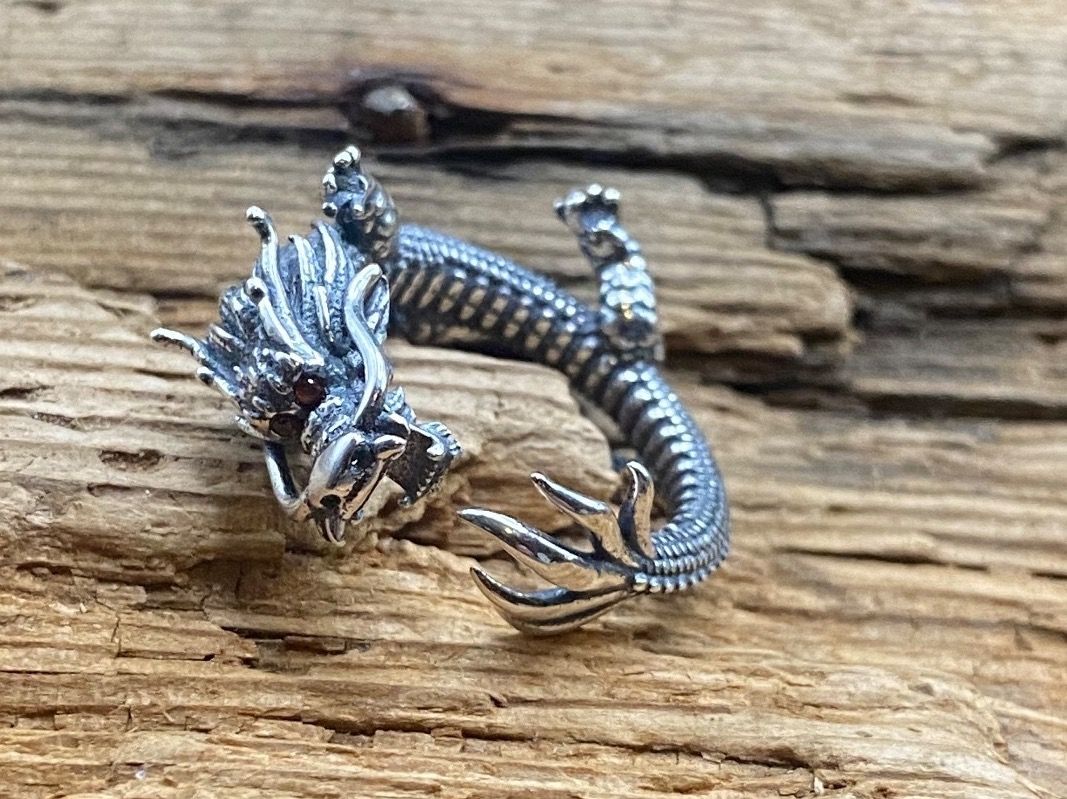 Ringe: Origineller Drachen Ring in Sterlingsilber, Gr.57 – Neu (gemäss Beschreibung) aus Luzern von S.Kern01 2
