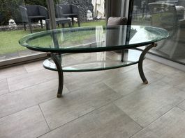 Glascouchtisch mit Ablage - Zeitloses Design