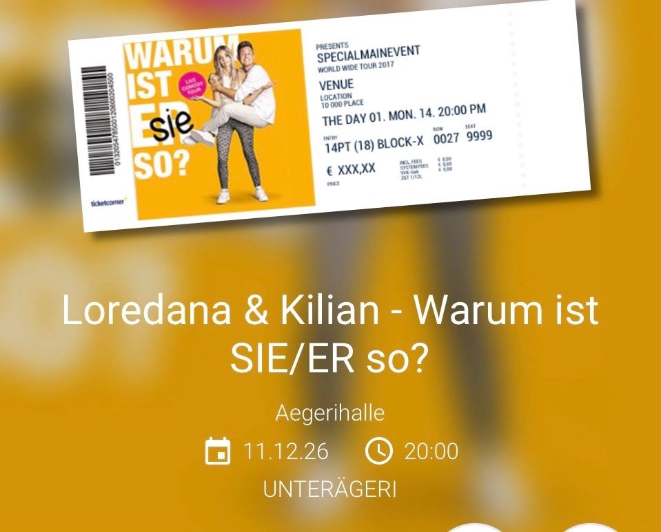 Biglietti: Loredana&Kilian – Nuovo e nell'imballaggio originale da Baar venduto da Kevin06