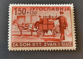 Jugoslawien 1940 Briefträger briefmarke