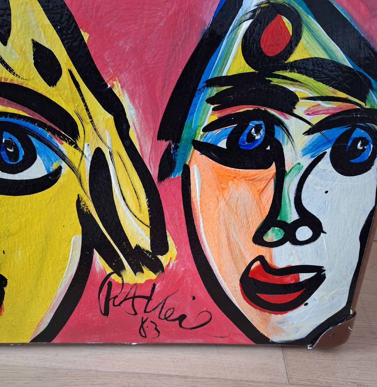 Gemälde: Kunstobjekt Peter Robert Keil Koffer Gemälde Acryl – Gebraucht aus Züberwangen von Christine55 2