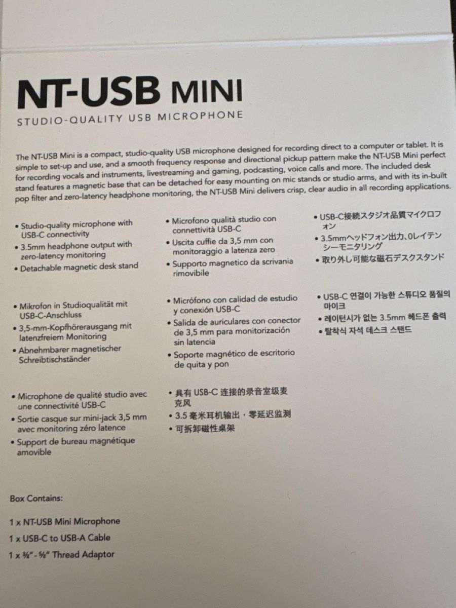 Røde Microfoni: Microphone USB Rode NT-USB Mini, qualité studio comme neuf – Usato da Préverenges venduto da Gilchris