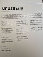 Microphone USB Rode NT-USB Mini, qualité studio comme neuf