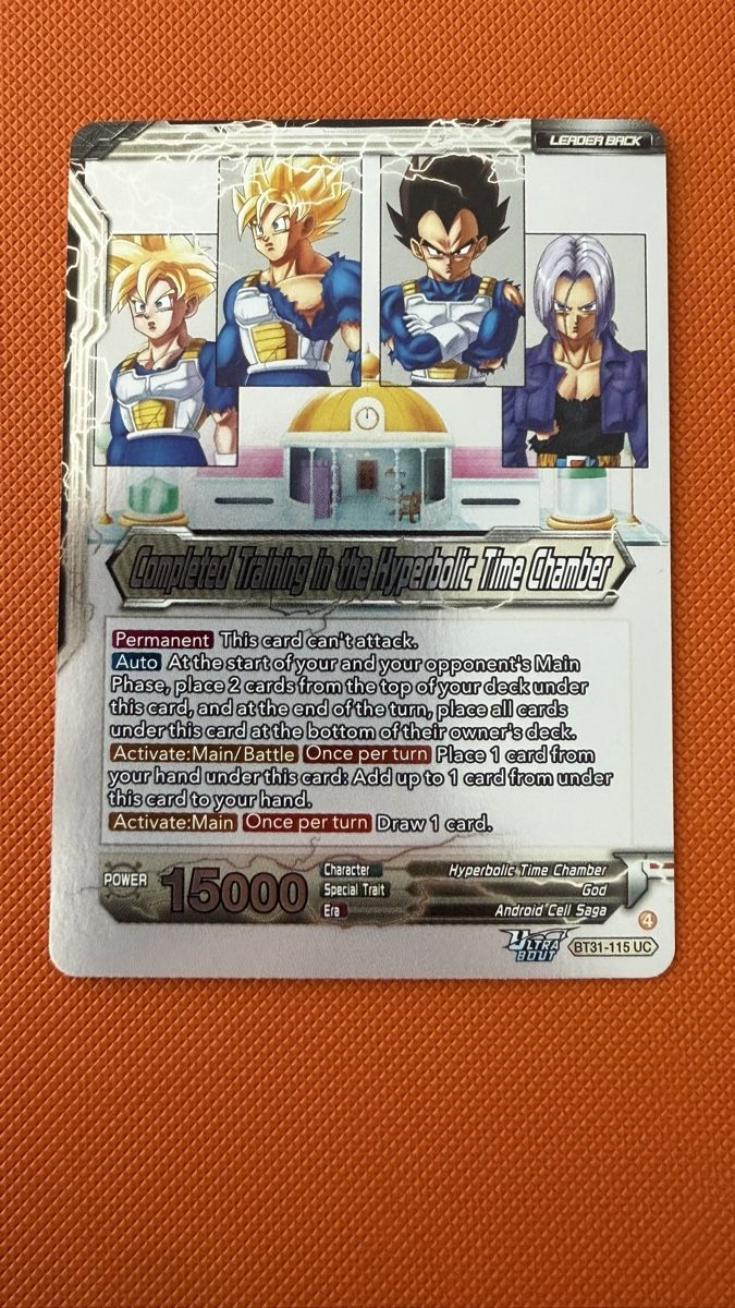 Bandai Carte collezionabili: Training in the Hyperbolic Time Chamber // Completed BT31-11 – Nuovo (secondo la descrizione) da Nottwil venduto da fa_el