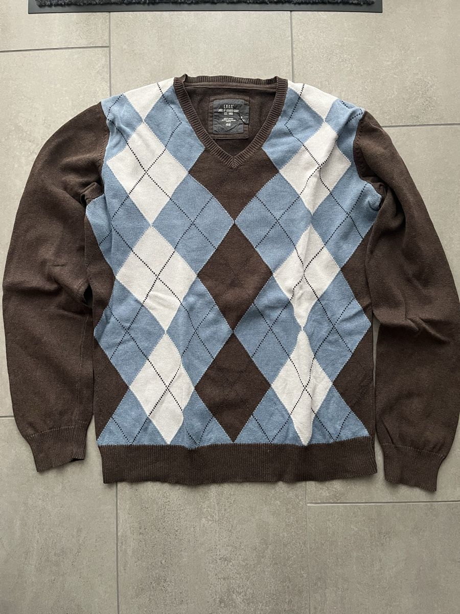H&M Maglioni & Felpe: Brauner Pullover mit Rautenformen – Usato da Suhr venduto da Phile05