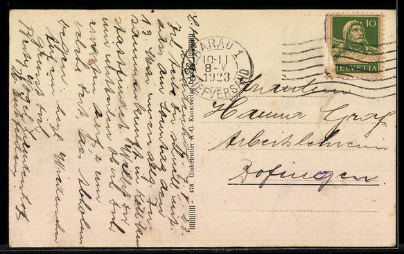 Cartoline postali: AK Kölliken, Wohnhaus mit großem Baum – Usato da Berlin venduto da bartko-reher 1