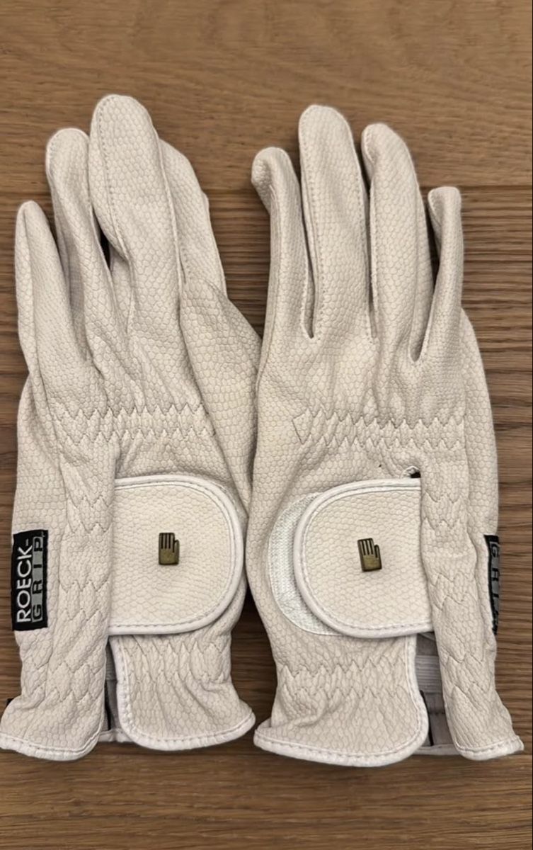 Guanti & manicotti: Roeckl Reithandschuhe Weiss – Nuovo (secondo la descrizione) da Rapperswil SG venduto da walzvalerie
