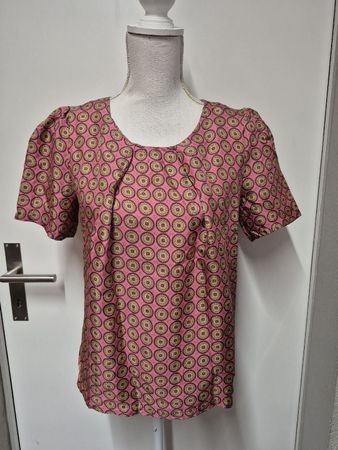 Thomas Rath Seidenbluse Gr.36 Seide, rosa, Muster