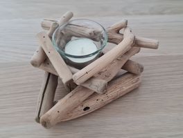 Teelichthalter aus Treibholz Naturholz