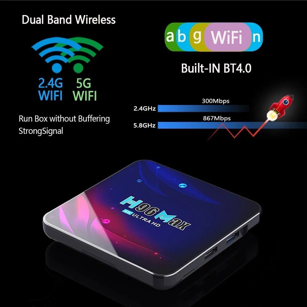 Sistemi audio & multimediali: Smart-TV-Box Android 11 RAM 4GB Rockchip 4k google 3D – Nuovo e nell'imballaggio originale da Genève venduto da Top-Trend 7
