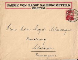 Brief Ganzsache (MAGGI Kemptthal 1913)