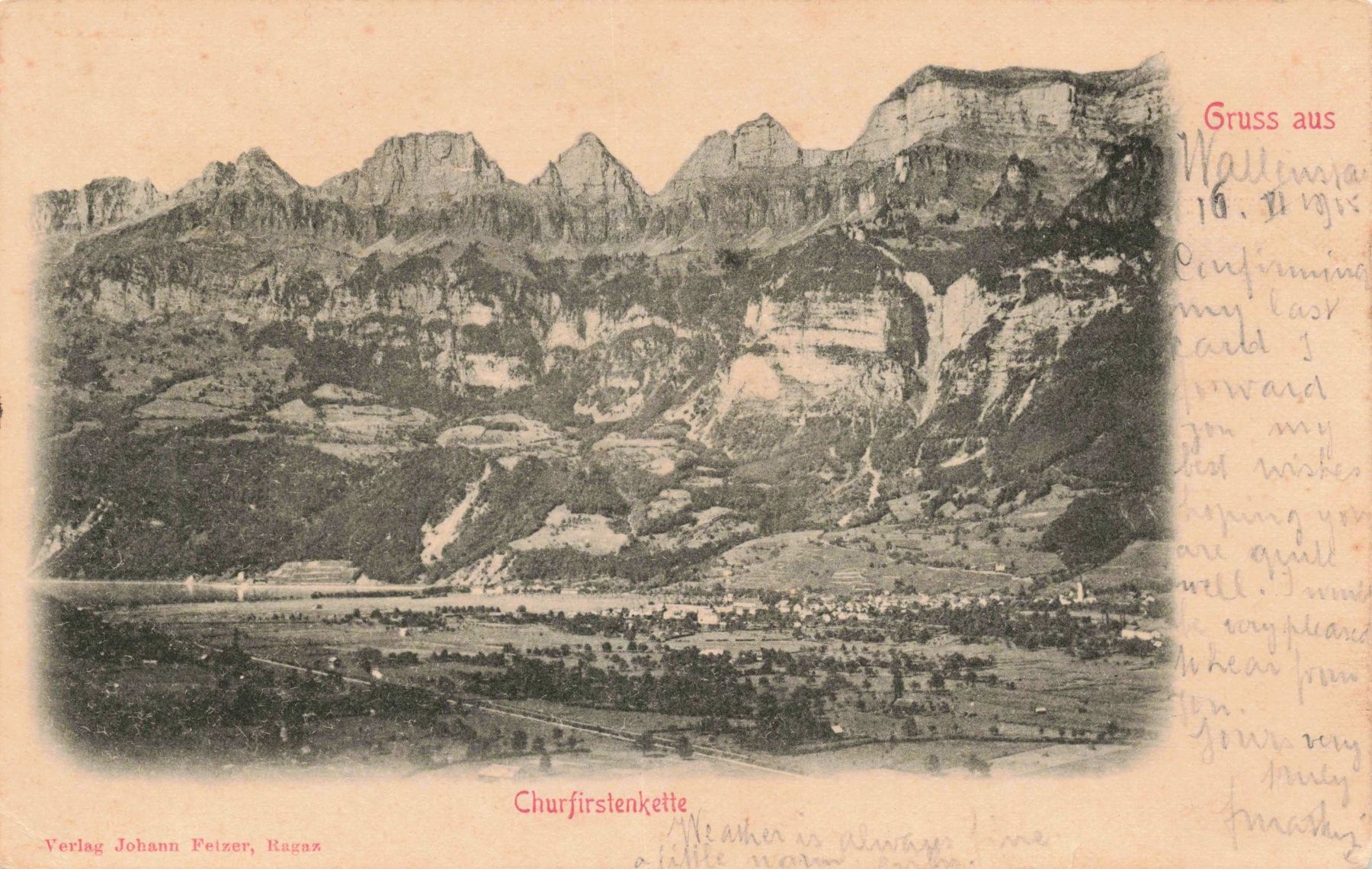 Ansichtskarten: Gruss aus Churfirstenkette – Gebraucht aus Biasca von Blenio71