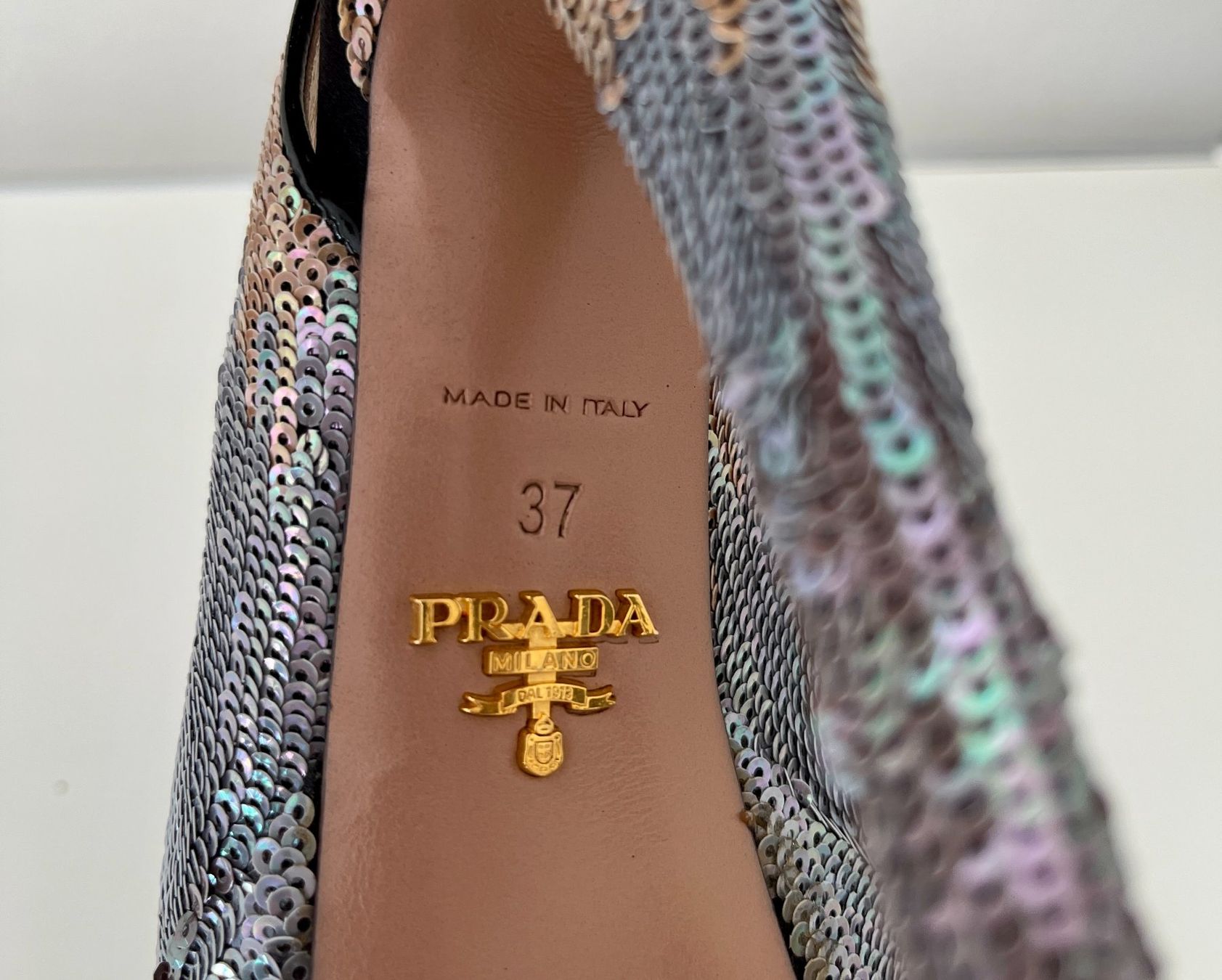 Prada Scarpe da donna: Prada Peep Toe Pumps mit Pailletten – Usato da Zürich venduto da nwr 3
