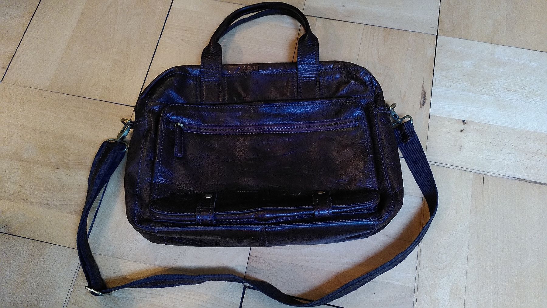 Borse: Schöne, qualitative Ledertasche. Dunkelbraun. – Usato da Zürich venduto da Sashio01