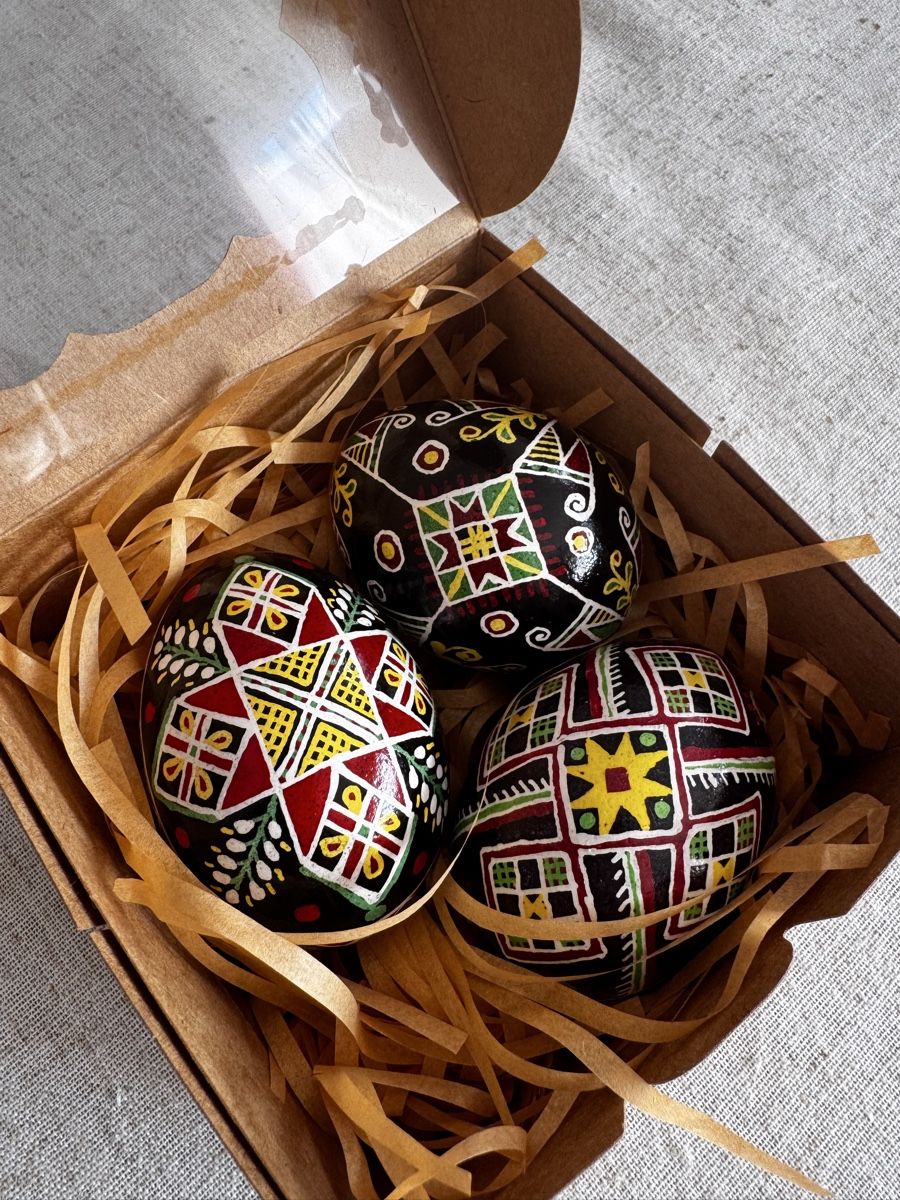 Tutte le decorazioni: Ostereier Pysanka 3-er Set – Nuovo e nell'imballaggio originale da Zürich venduto da iry_9mbn 1