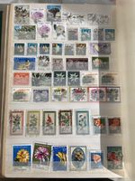 Stamp collection flowers 6 pages