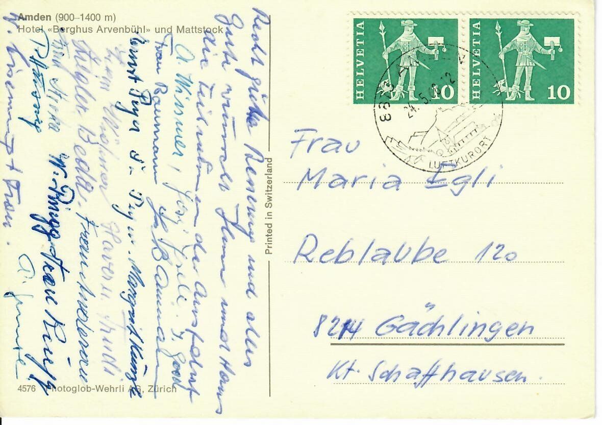 Cartoline postali: Amden – Usato da Hochdorf venduto da Ziegel-16 1