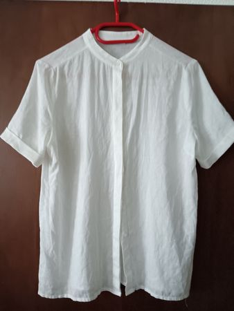 Leinen Bluse Weiss Globus Grösse  36 guter Zustand