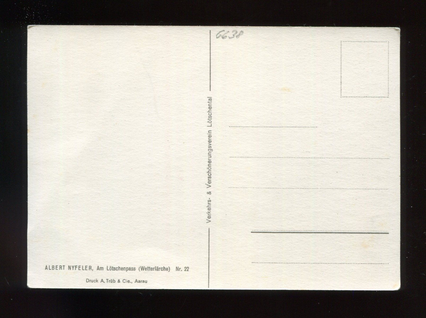 Cartoline postali: Lötschenpass, Künstlerkarte, Albert Nyffeler – Usato da Aarau venduto da Elmaar41 1