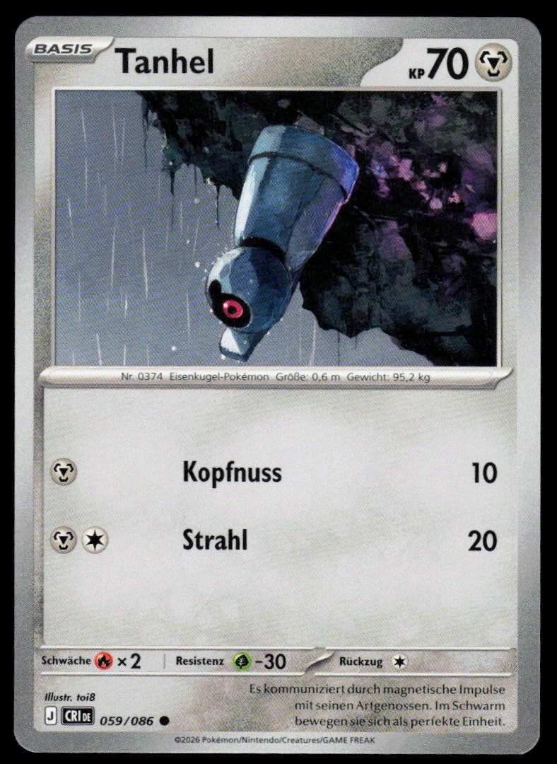 Pokémon Carte collezionabili: Pokemon Tanhel 059/086 – Usato da Herisau venduto da Pokemon2025