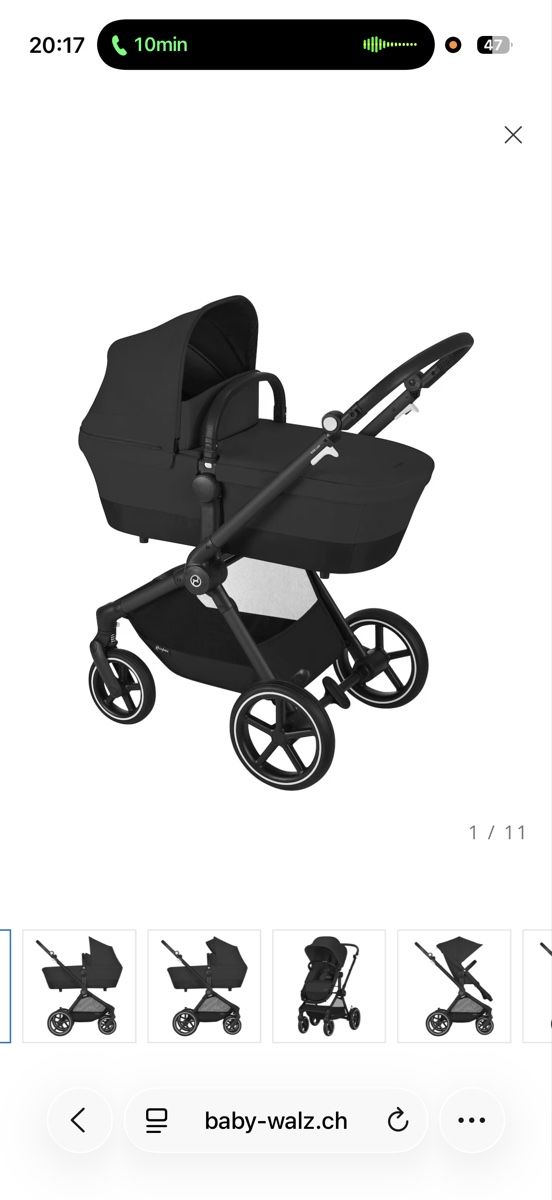 Cybex Carrozzine: Kombikinderwagen EOS LUX black / moon black – Nuovo (secondo la descrizione) da Perlen venduto da fat_qr2h