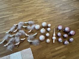 Wunderschönes Weihnachtskugel / Vögel Set Echtglas