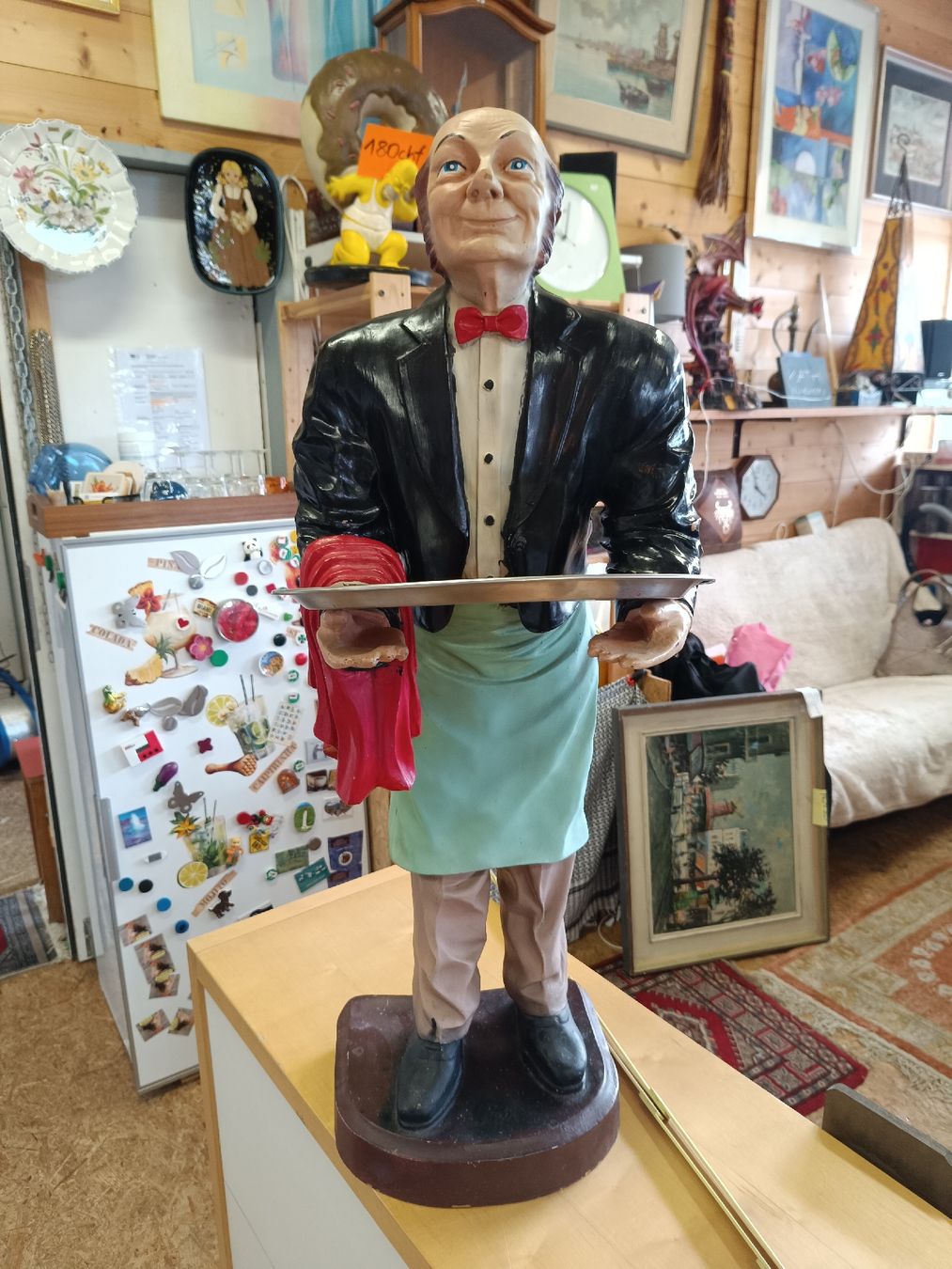 Sculture & Statue: Dekorative Kellner Statue – Einzigartiger Blickfang!(em257) – Usato da Künten venduto da Schnaepplihuus