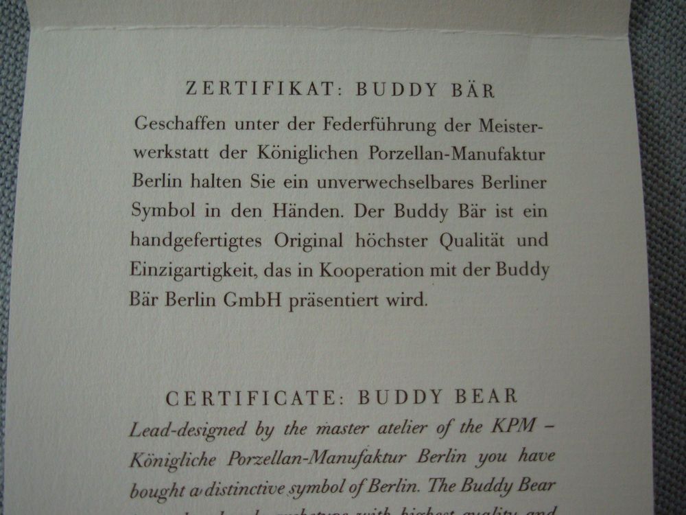 KPM Figur BUDDY BÄR Berliner Bär Kaufen auf Ricardo