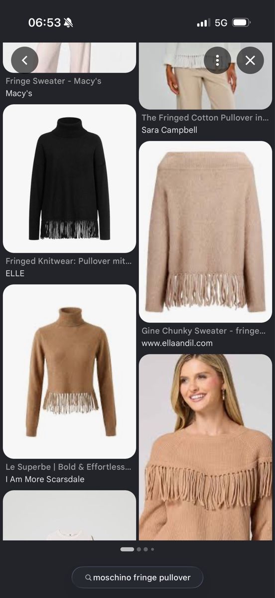 Moschino Maglioni & Felpe: Moschino Rollkragenpullover mit Fransen 34 Lammwolle – Usato da Meggen venduto da TobeOneS 4