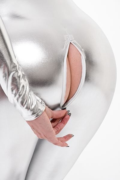 Completi: Lack/Latex look Catsuit, silber – Nuovo e nell'imballaggio originale da Beinwil am See venduto da yourfetishworld 4