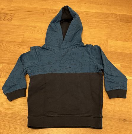 Sweat à capuche imprimé cartes, taille 104
