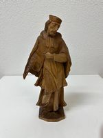 Antike religiöse Holzskulptur Heiliger Franziskus