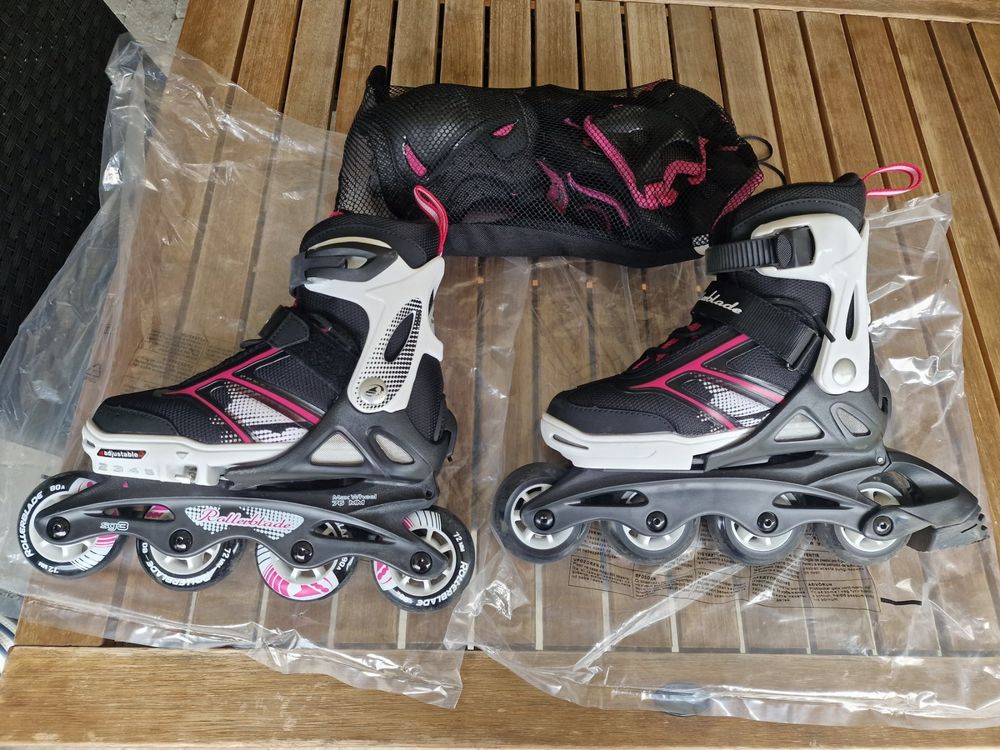 Inlineskates Kinder verstellbar Set mit Schoner Kaufen auf Ricardo