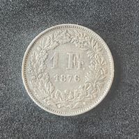 1 Franken Silber 1876 Unz
